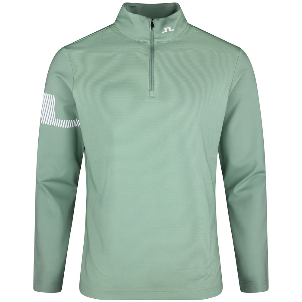 J.Lindeberg Golf Pullover - Heath Strike QZ - Hedge Green SS26