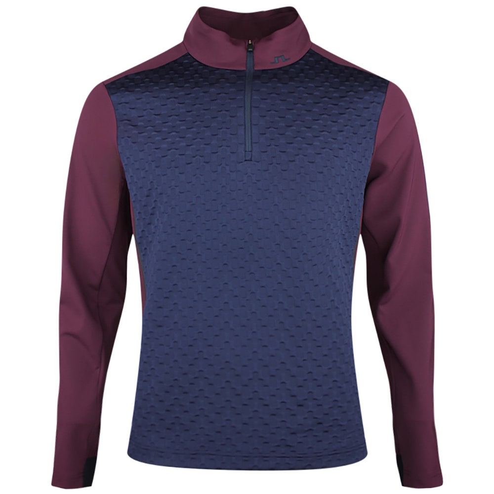 J.Lindeberg Golf Pullover - Lassy QZ Mid - Winetasting AW26