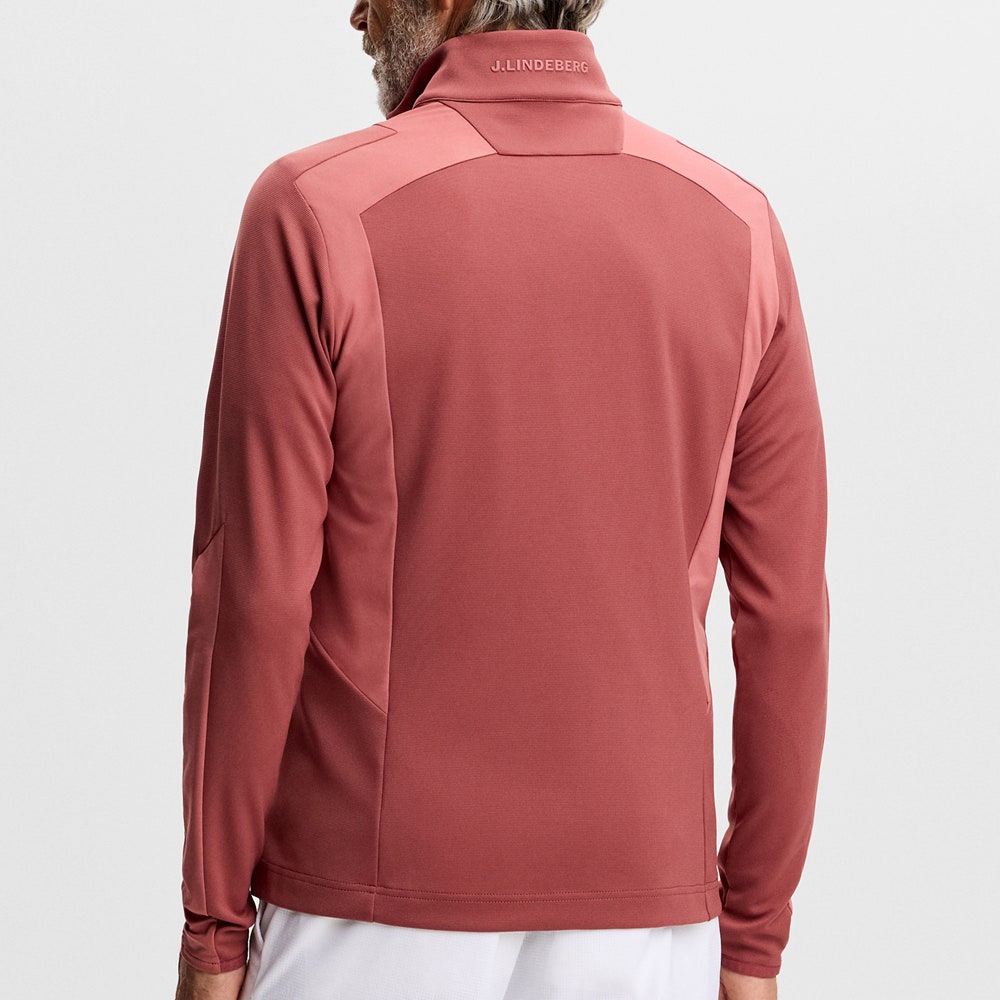 J.Lindeberg Golf Pullover - Lukas QZ - Apple Butter SS26