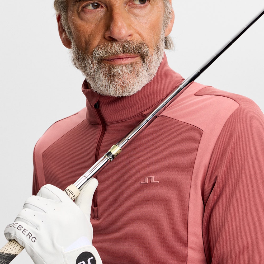 J.Lindeberg Golf Pullover - Lukas QZ - Apple Butter SS26