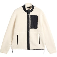 J.Lindeberg Golf Pullover - Marshall Fleece Hybrid - Tofu AW26