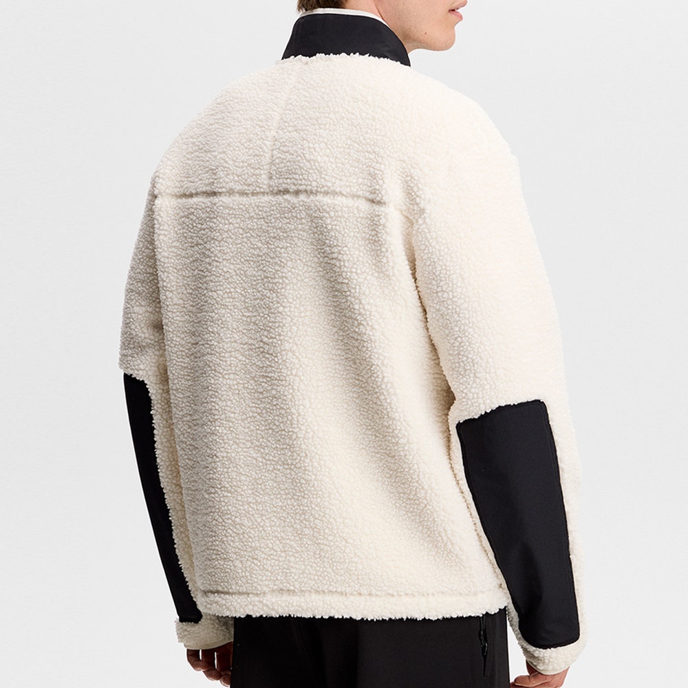 J.Lindeberg Golf Pullover - Marshall Fleece Hybrid - Tofu AW26