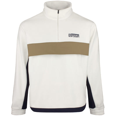 J.Lindeberg Golf Pullover - Quinn Fleece Hybrid QZ - Tofu AW26