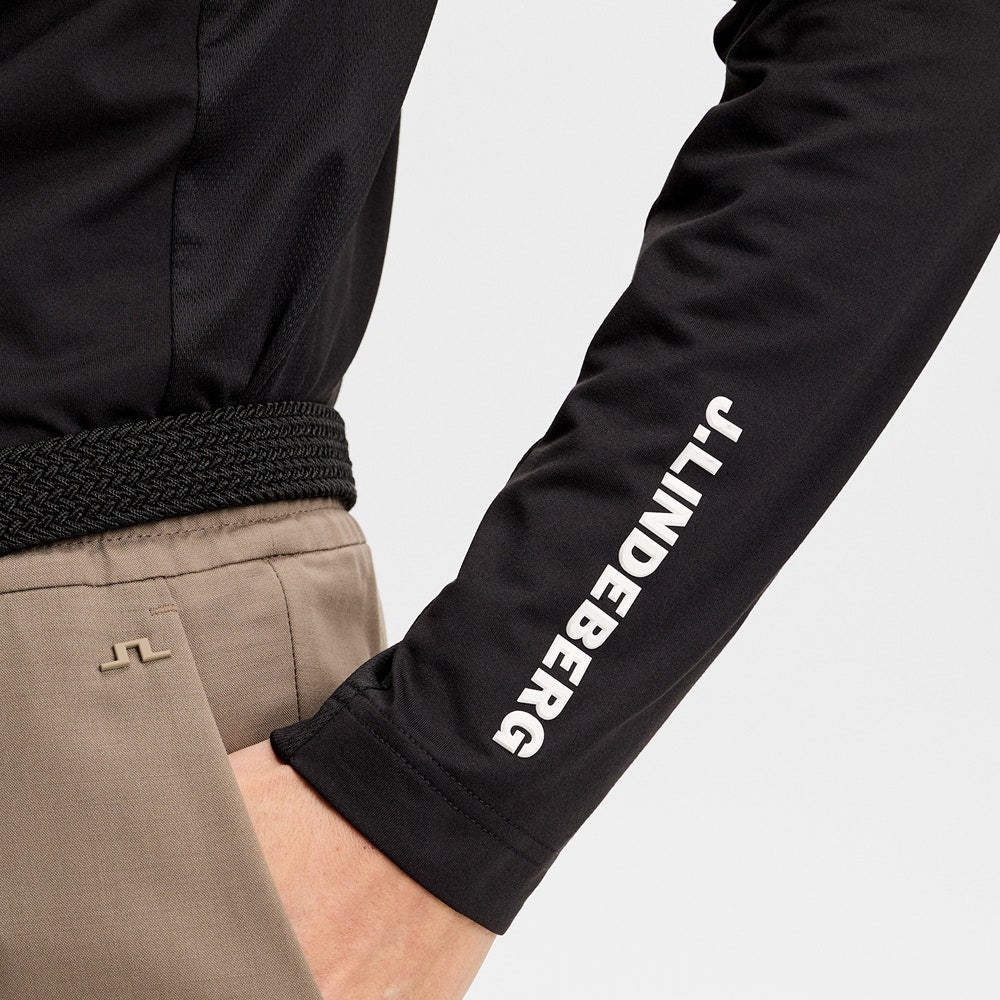 J.Lindeberg Golf Pullover - Tour Tech QZ - Black AW26