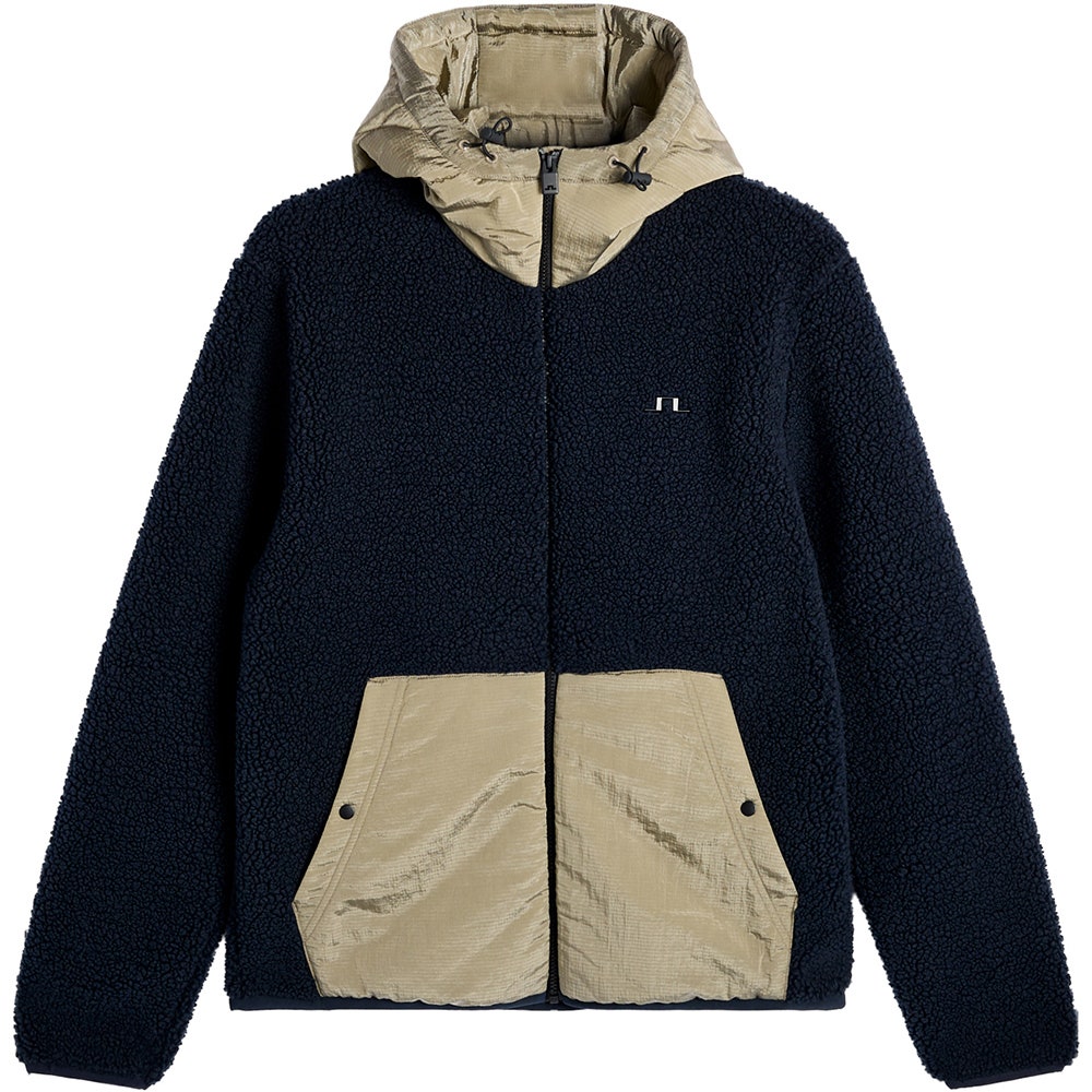 J.Lindeberg Golf Pullover - Varek Fleece Hoodie - JL Navy AW26