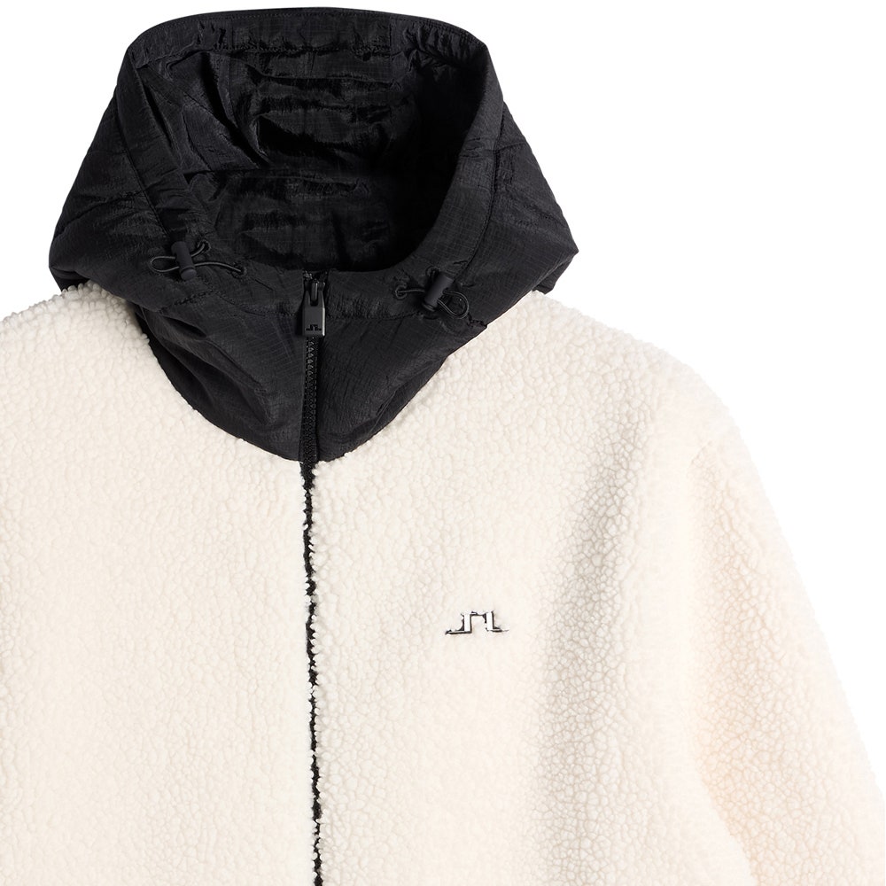 J.Lindeberg Golf Pullover - Varek Fleece Hoodie - Tofu AW26