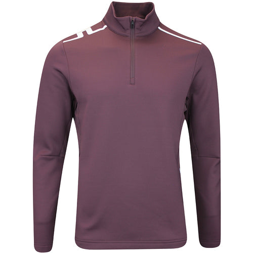 J.Lindeberg Golf Pullover - Vinnie QZ Mid - Huckleberry AW25