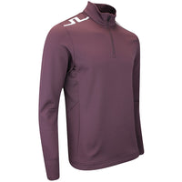 J.Lindeberg Golf Pullover - Vinnie QZ Mid - Huckleberry AW25