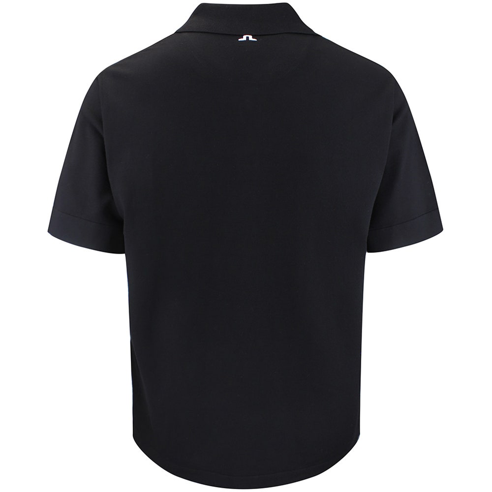 J.Lindeberg Golf Shirt - 30Y Jesper Retro Relaxed Fit - Black SH26