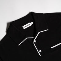 J.Lindeberg Golf Shirt - 30Y Jesper Retro Relaxed Fit - Black SH26