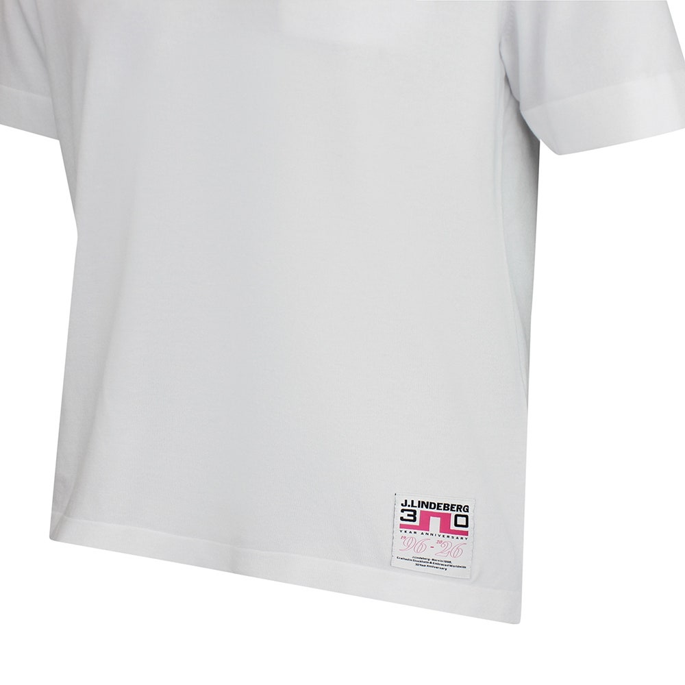 J.Lindeberg Golf Shirt - 30Y Jesper Retro Relaxed Fit - White SH26