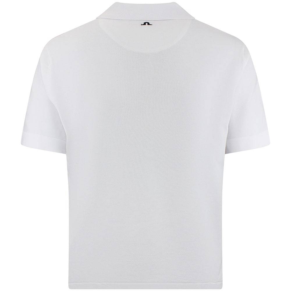 J.Lindeberg Golf Shirt - 30Y Jesper Retro Relaxed Fit - White SH26