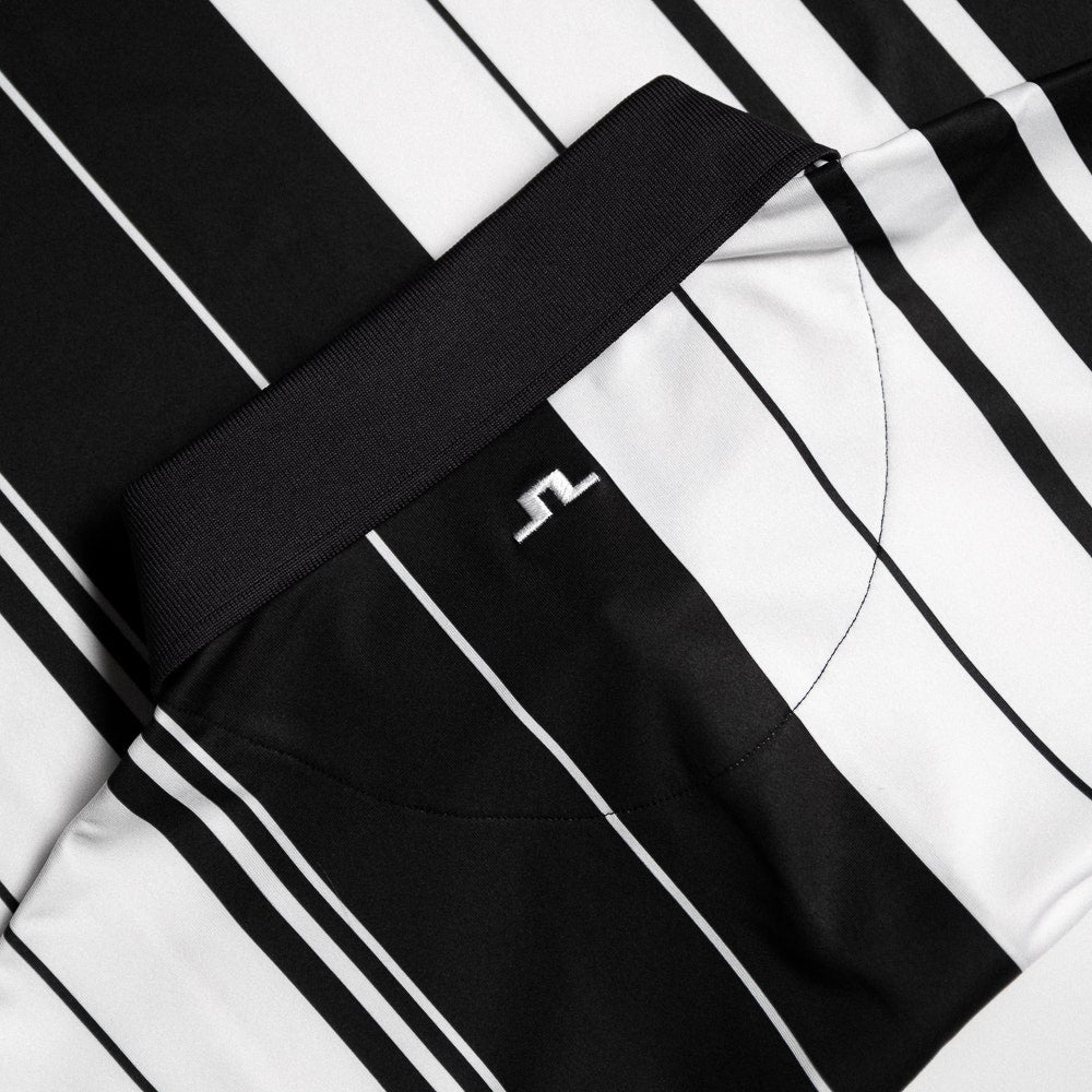 J.Lindeberg Golf Shirt - 30Y Tour Tech Stripe Regular Fit - Black SH26