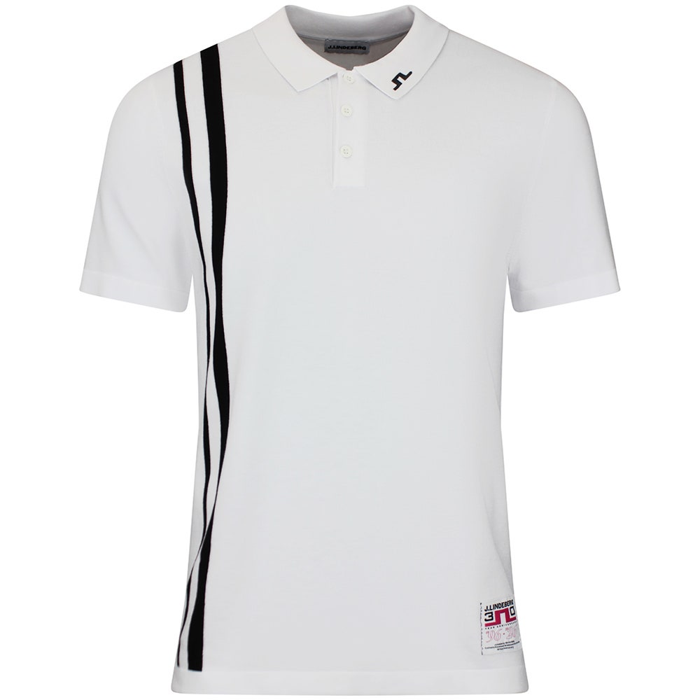 J.Lindeberg Golf Shirt - 30Y Wallis Knit Regular Fit - White SH26
