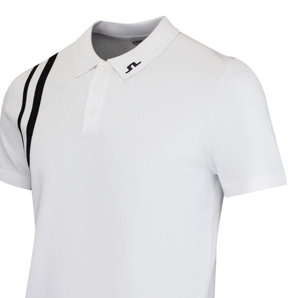 J.Lindeberg Golf Shirt - 30Y Wallis Knit Regular Fit - White SH26