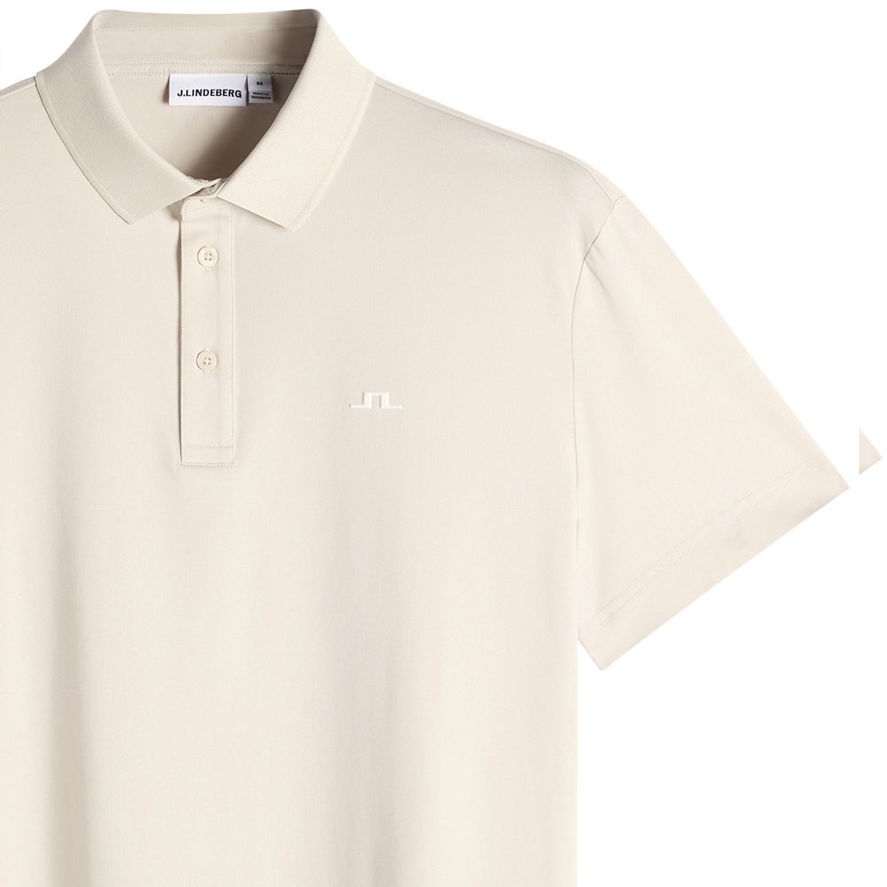 J.Lindeberg Golf Shirt - Bridge Regular Fit - Moonbeam AW26