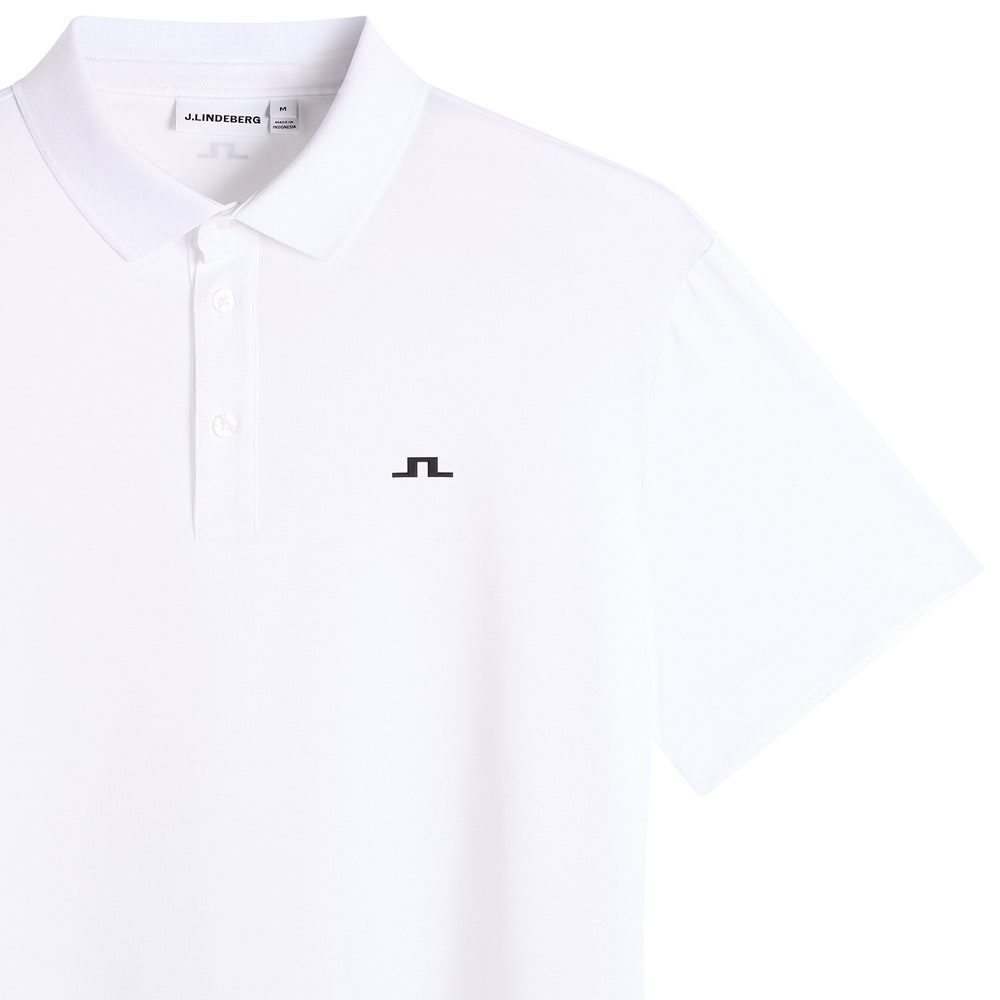 J.Lindeberg Golf Shirt - Bridge Regular Fit - White SS26