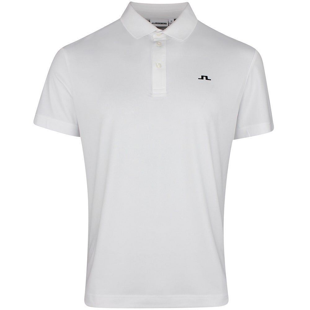 J.Lindeberg Golf Shirt - Bridge Regular Fit - White SS26