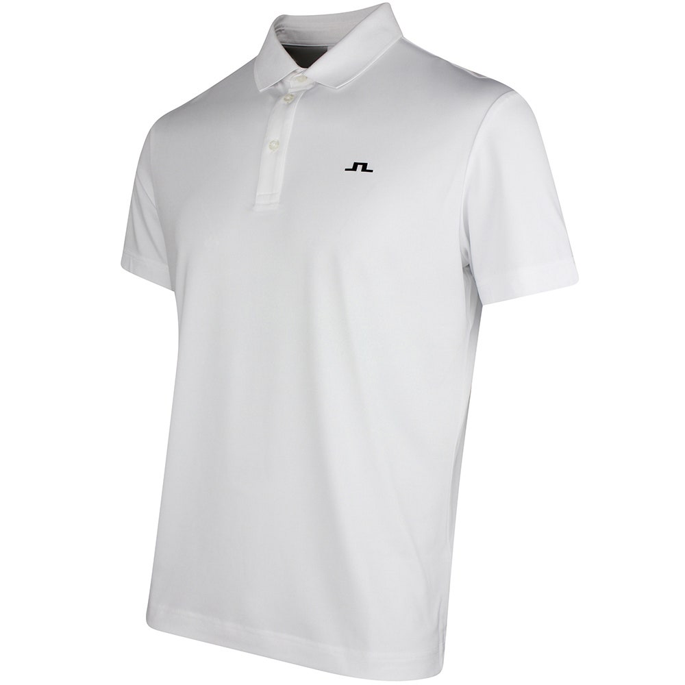 J.Lindeberg Golf Shirt - Bridge Regular Fit - White SS26