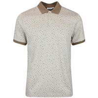 J.Lindeberg Golf Shirt - Devon Jacquard Reg. Fit Polo - Moonbeam AW26