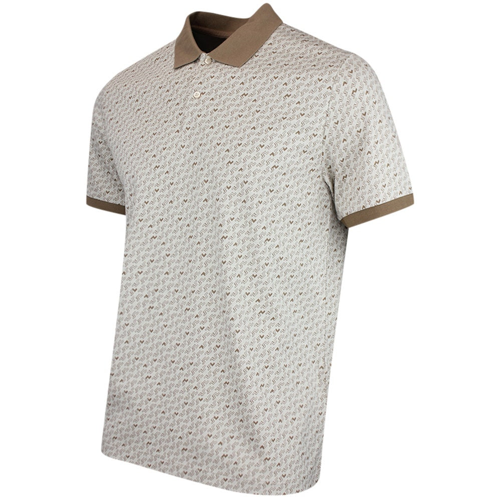 J.Lindeberg Golf Shirt - Devon Jacquard Reg. Fit Polo - Moonbeam AW26