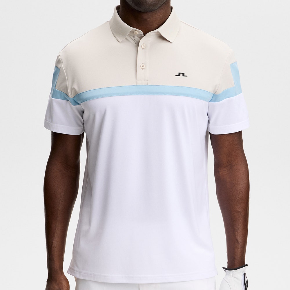 J.Lindeberg Golf Shirt - Emil Regular Fit - White SS26