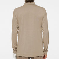 J.Lindeberg Golf Shirt - Florian LS Regular Fit - Brindle PS26