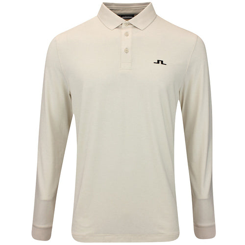 J.Lindeberg Golf Shirt - Florian LS Regular Fit - Moonbeam AW25