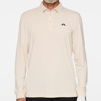 J.Lindeberg Golf Shirt - Florian LS Regular Fit - Moonbeam AW25