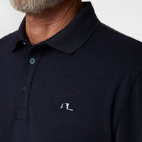 J.Lindeberg Golf Shirt - Florian LS Regular Fit - Navy Mel. AW25