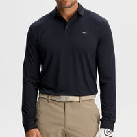J.Lindeberg Golf Shirt - Florian Reg. Fit LS Polo - Black AW26