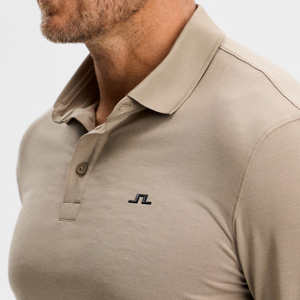 J.Lindeberg Golf Shirt - Florian Reg. Fit LS Polo - Brindle AW26