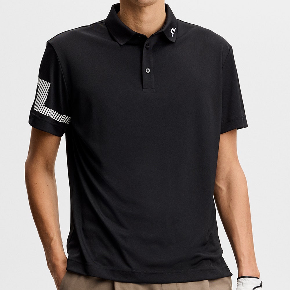 J.Lindeberg Golf Shirt - Heath Regular Fit - Black SS26