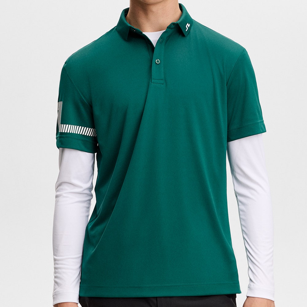 J.Lindeberg Golf Shirt - Heath Regular Fit - Forest Biome AW26