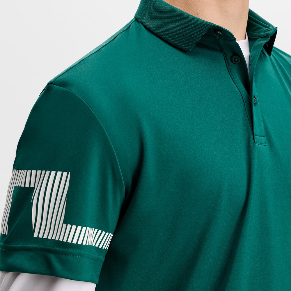 J.Lindeberg Golf Shirt - Heath Regular Fit - Forest Biome AW26