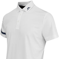 J.Lindeberg Golf Shirt - Heath Regular Fit - White AW25