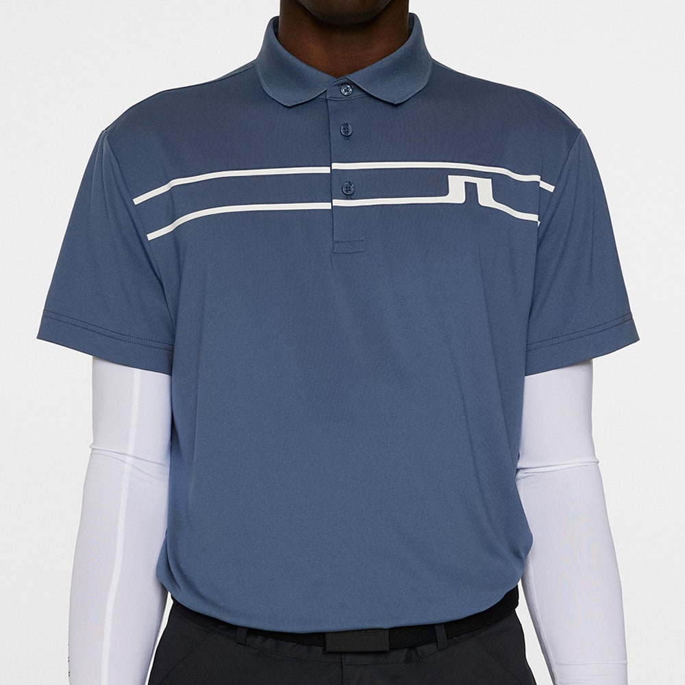 J.Lindeberg Golf Shirt - Klas Regular Fit - Vintage Indigo AW25