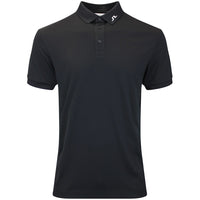 J.Lindeberg Golf Shirt - KV Print Regular Fit - Black AW26