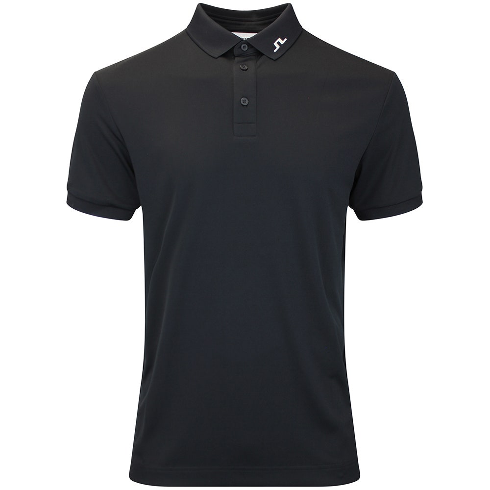 J.Lindeberg Golf Shirt - KV Print Regular Fit - Black AW26