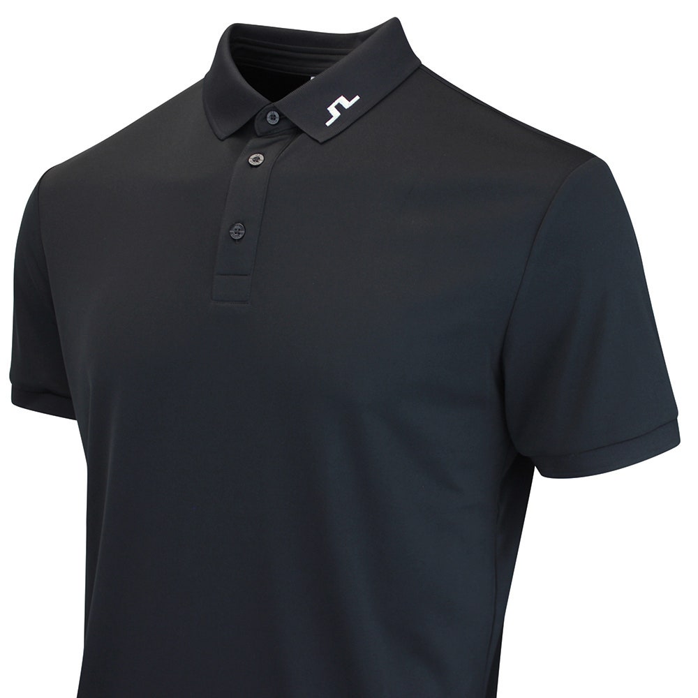 J.Lindeberg Golf Shirt - KV Print Regular Fit - Black AW26