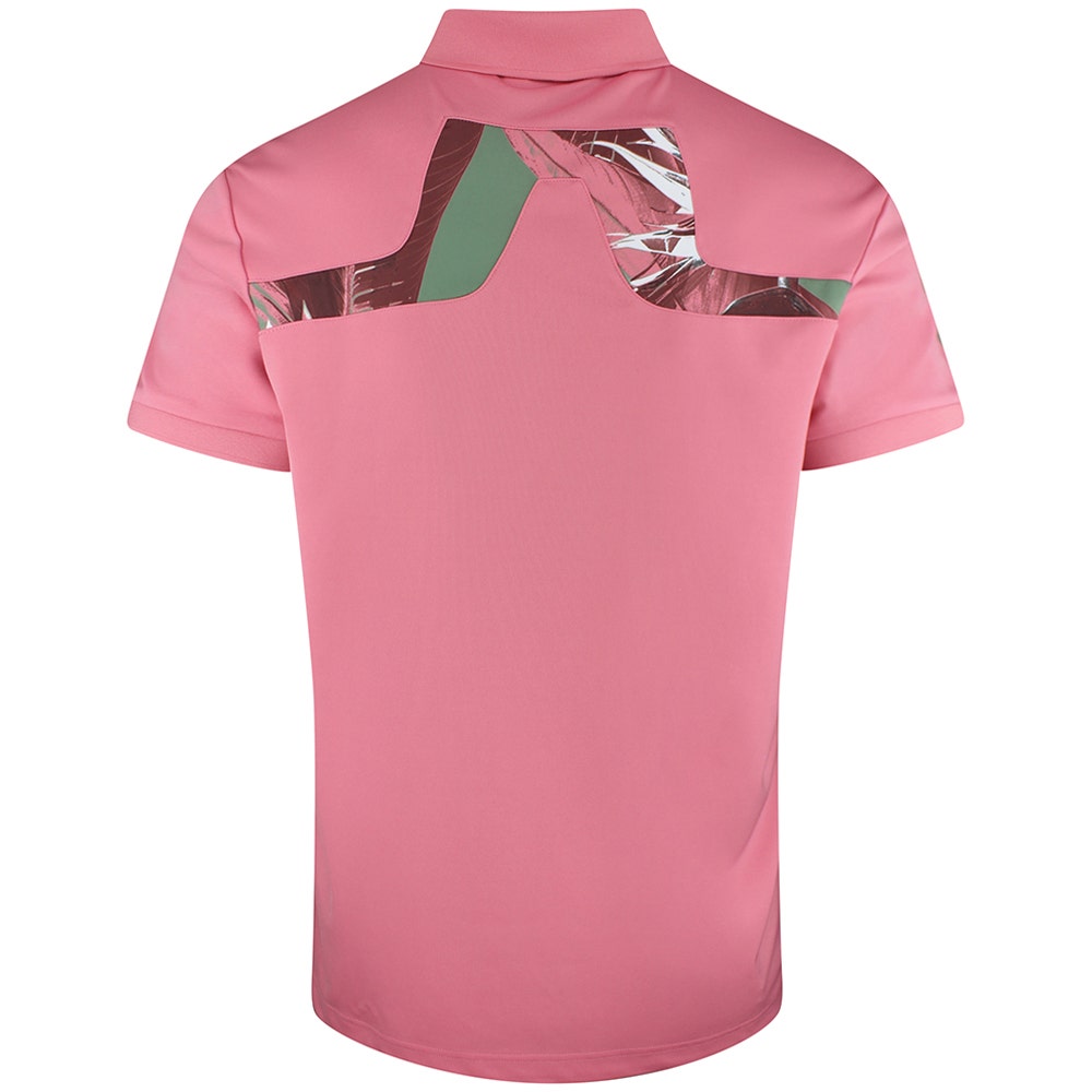 J.Lindeberg Golf Shirt - KV Print Regular Fit - Flamingo Plume SS26