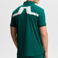 J.Lindeberg Golf Shirt - KV Print Regular Fit - Forest Biome AW26