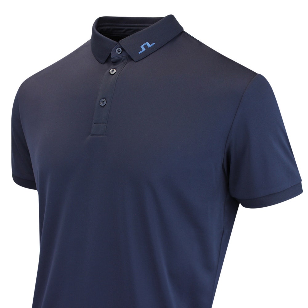 J.Lindeberg Golf Shirt - KV Print Regular Fit - JL Navy AW26