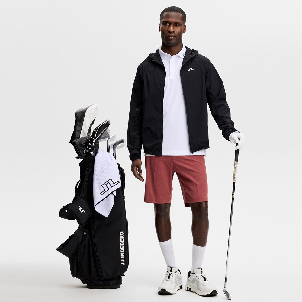 J.Lindeberg Golf Shirt - KV Print Regular Fit - White SS26