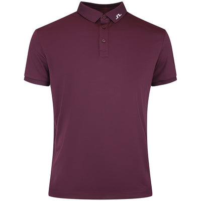 J.Lindeberg Golf Shirt - KV Print Regular Fit - Winetasting AW26