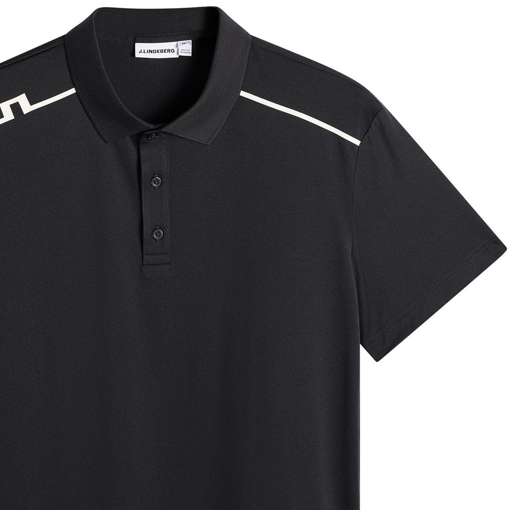 J.Lindeberg Golf Shirt - Lionel Regular Fit - Black AW26