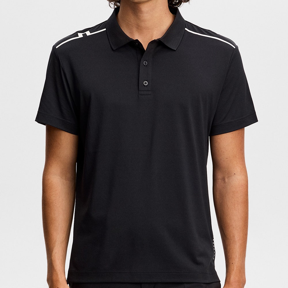 J.Lindeberg Golf Shirt - Lionel Regular Fit - Black AW26