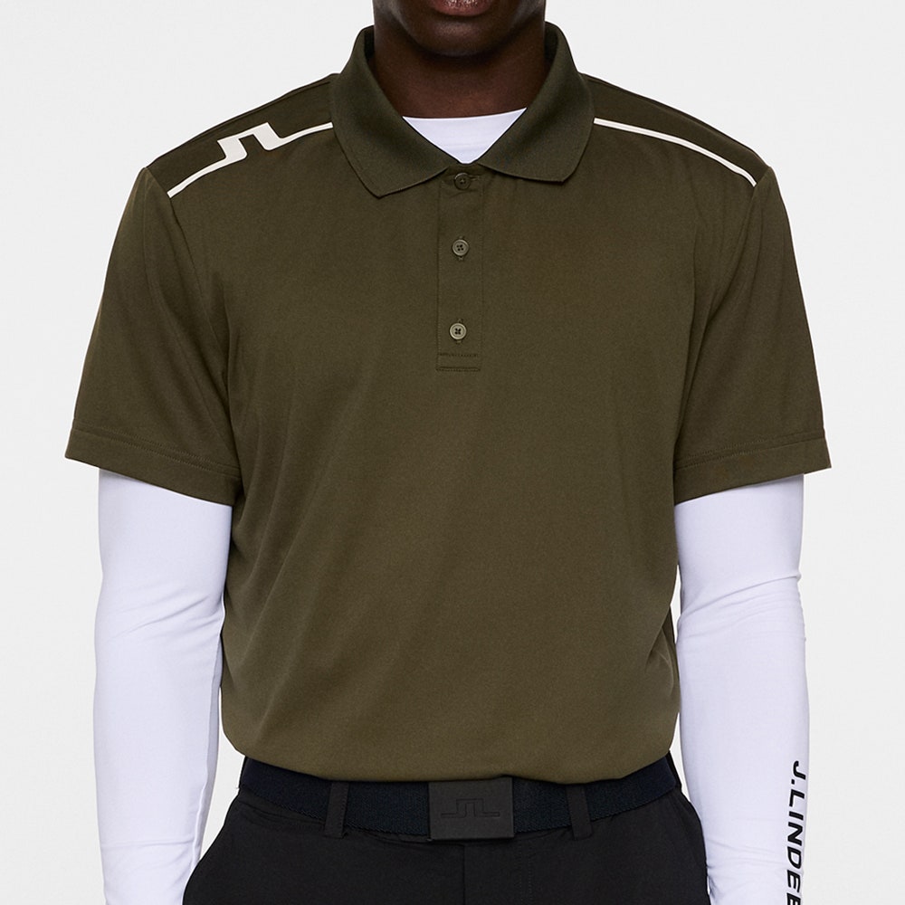 J.Lindeberg Golf Shirt - Lionel Regular Fit - Forest Green AW25