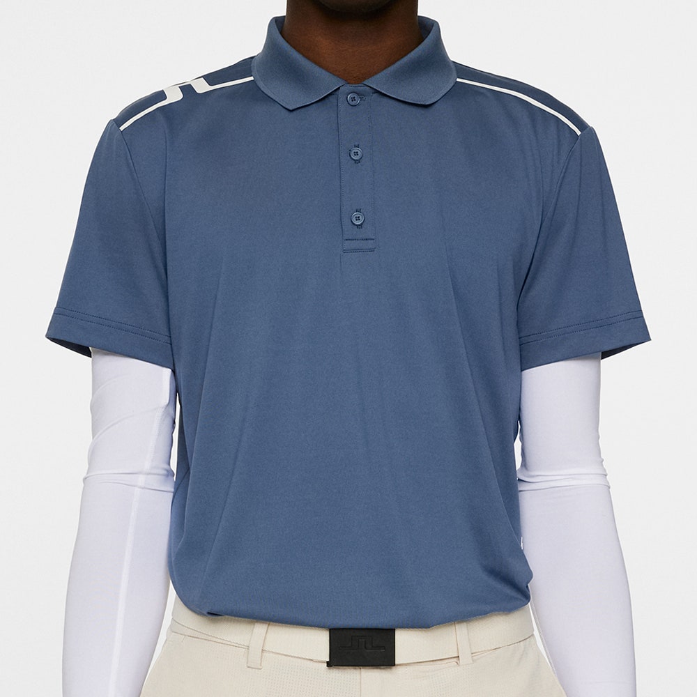 J.Lindeberg Golf Shirt - Lionel Regular Fit - Vintage Indigo AW25