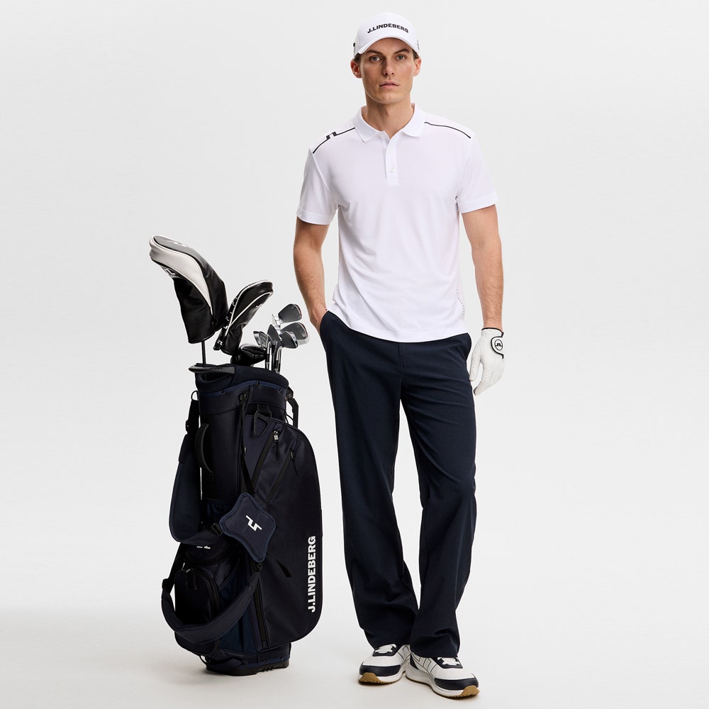 J.Lindeberg Golf Shirt - Lionel Regular Fit - White AW26
